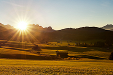Sonneruntergang Mittenwald Buckelwiese